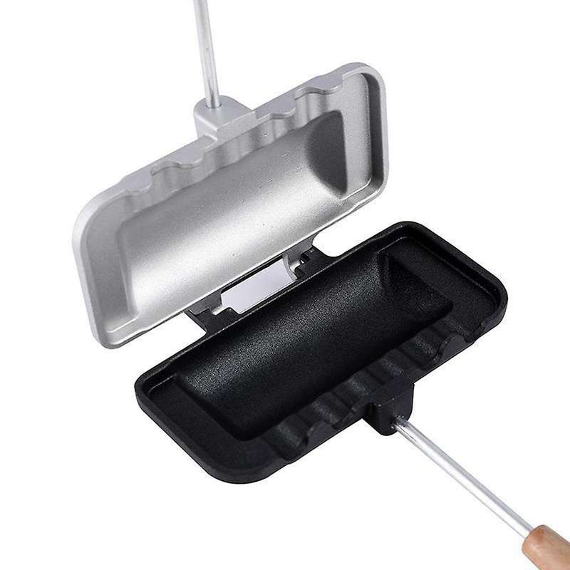 Double Sided Frying Pan, Sandwich Baking Pan Pancake Pan Breakfast Sandwich Maker with Removable Woo