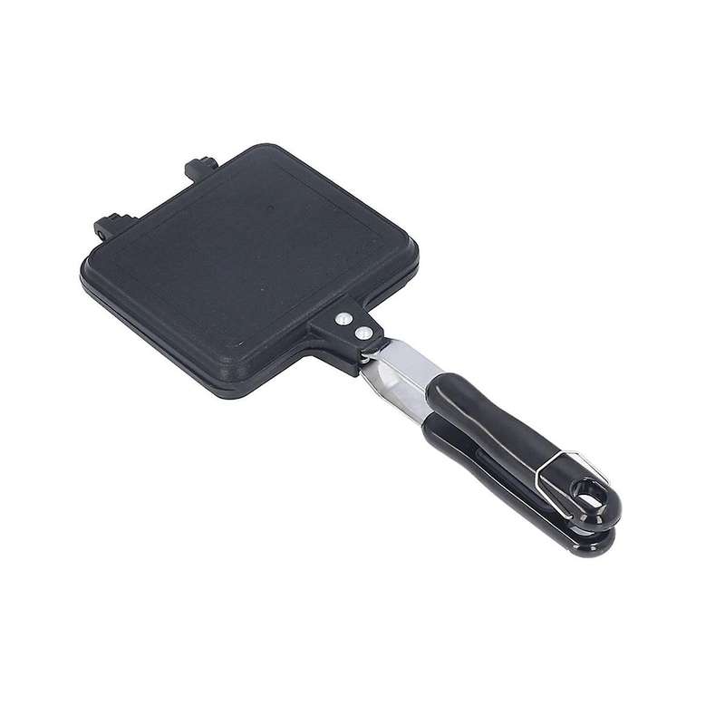 Double Sided Sandwiches Maker, Cast Iron Pie Maker with Anti Scalding Handle, Campfire Cooking Equip