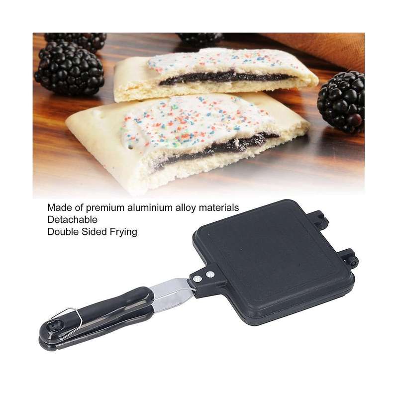 Double Sided Sandwiches Maker, Cast Iron Pie Maker with Anti Scalding Handle, Campfire Cooking Equip