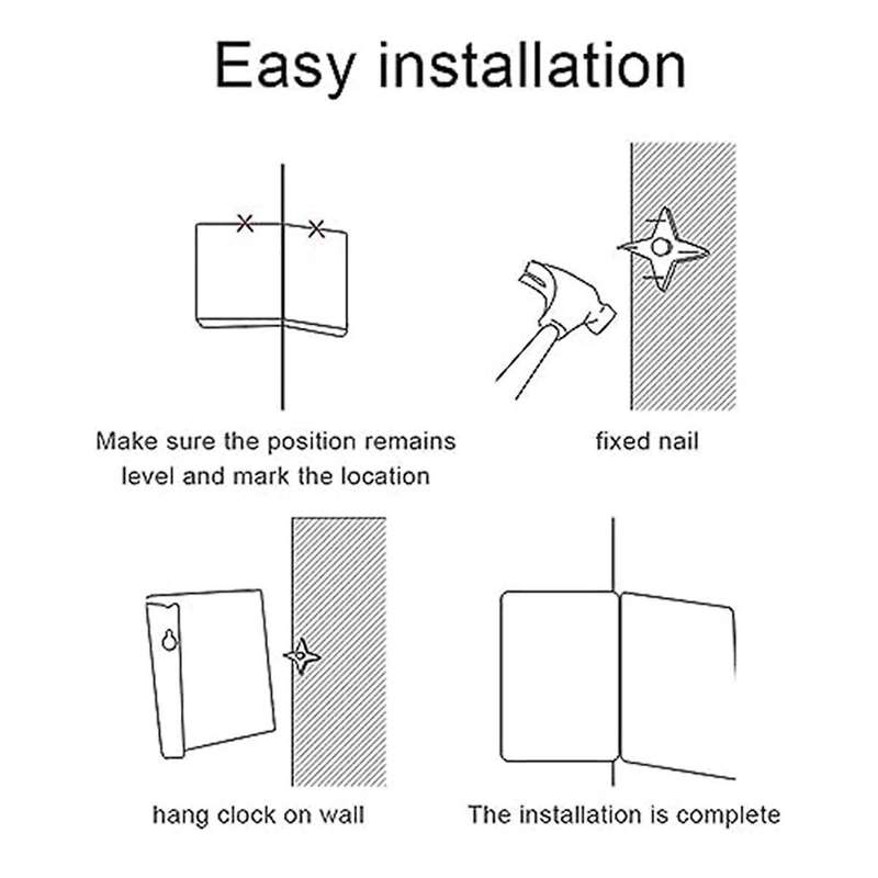 Double Sided Corner Wall Clock, Digital Corner Wall Clock, LED Wall Clock for Living Room, Corner S