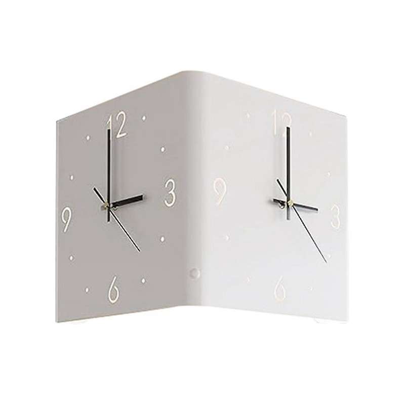 Double Sided Corner Wall Clock, Digital Corner Wall Clock, LED Wall Clock for Living Room, Corner S