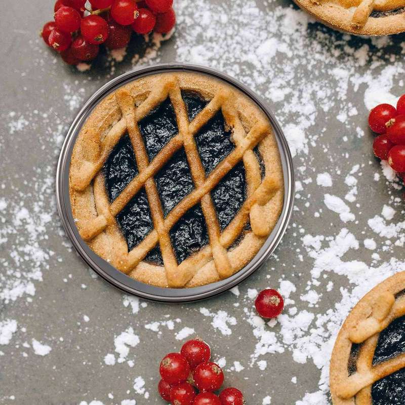 Double Rolled Tart Rings, English Muffin Rings Professional Crumpet Rings Set of 4