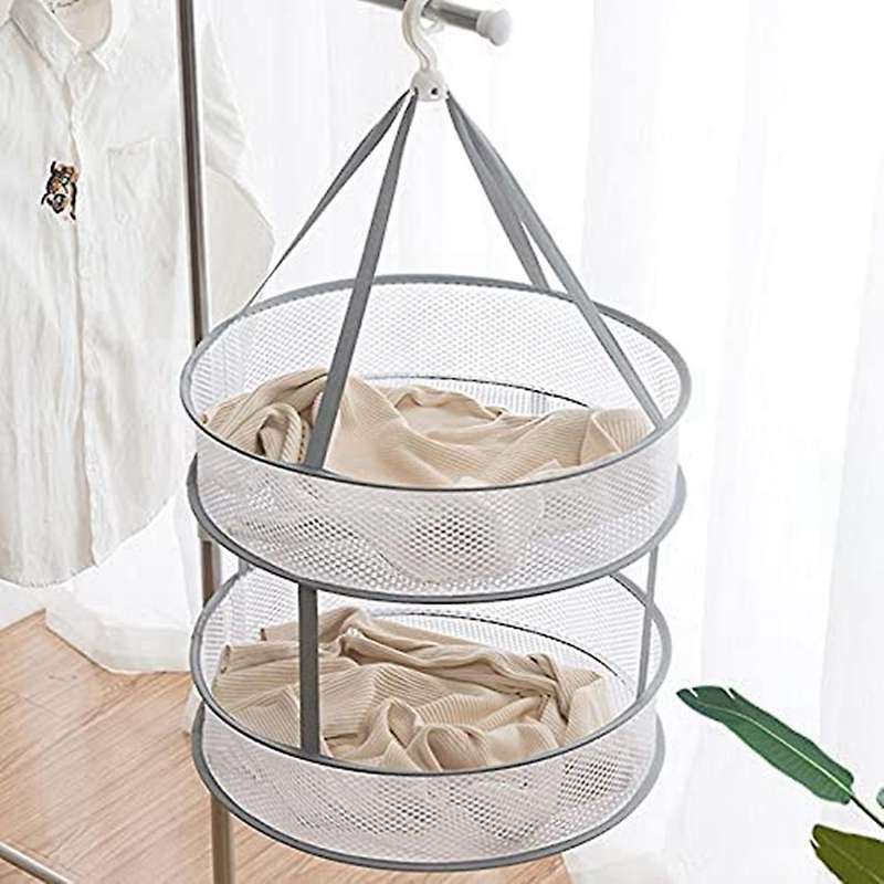 Double-Layer Breathable Clothes Basket, Drying Net, Drying Socks, Artifact Clothes, Tiled Household