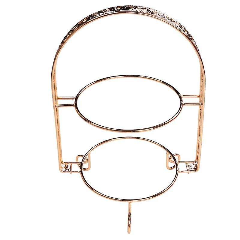 Double-Layer Arch-Shaped Golden Fruit Dessert Rack Gold