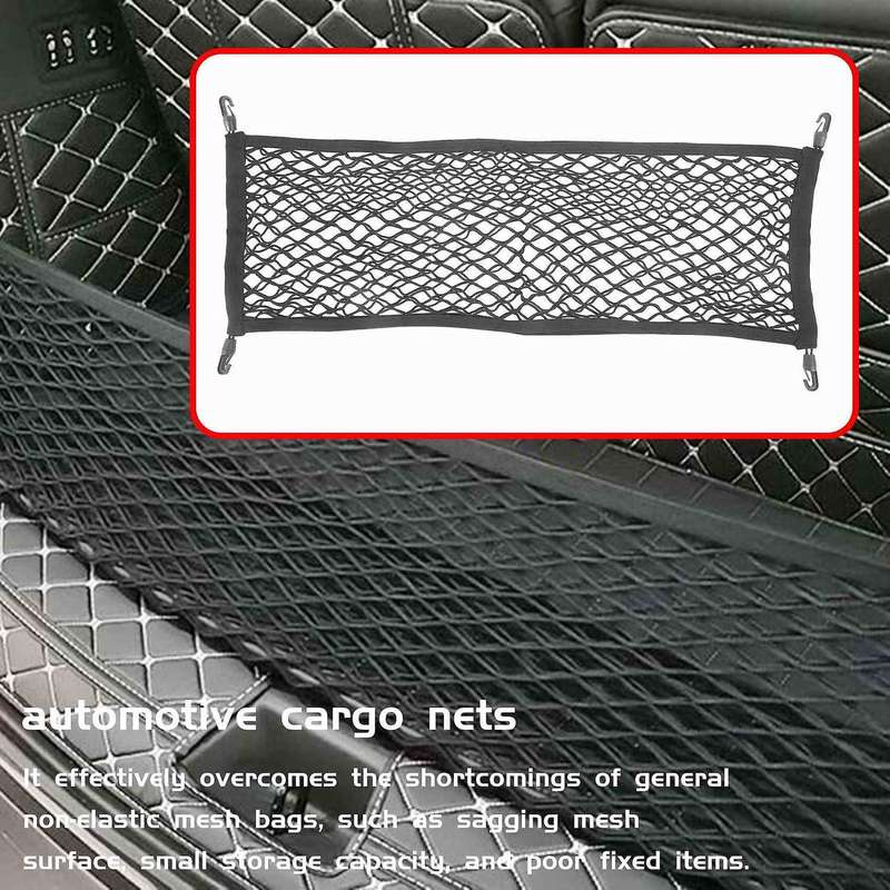 Double-layer High Elastic Car Rear Cargo Net for Suv Car Trunk Net Organizer Automotive Cargo Nets