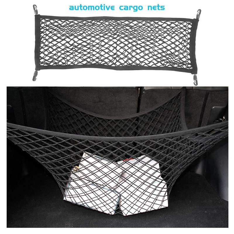 Double-layer High Elastic Car Rear Cargo Net for Suv Car Trunk Net Organizer Automotive Cargo Nets