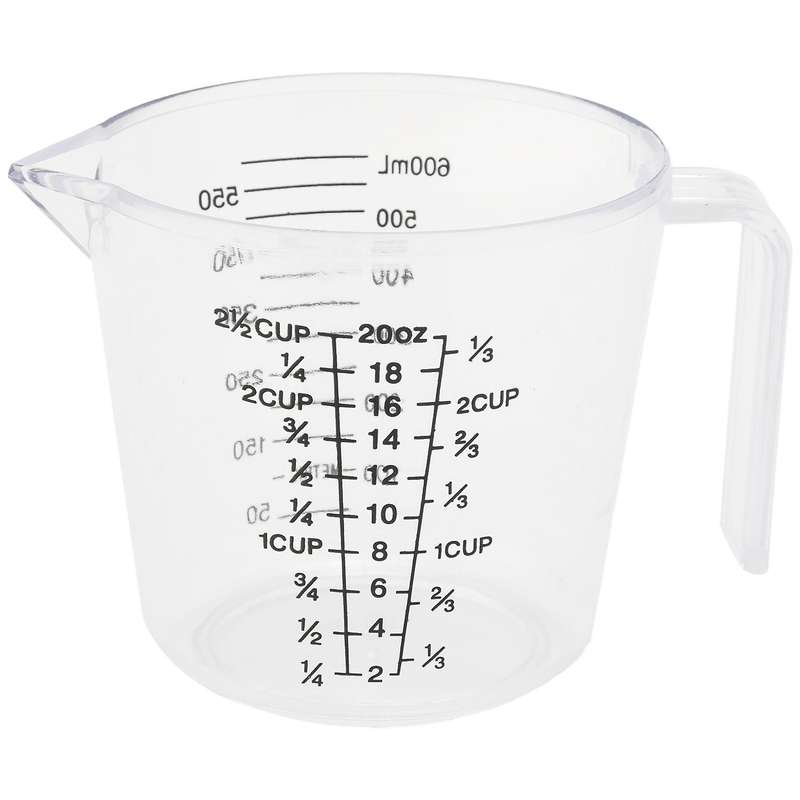 Double-sided Graduated Plastic Measuring Cup with Graduated Measuring Cup Measuring Cylinder 600ml