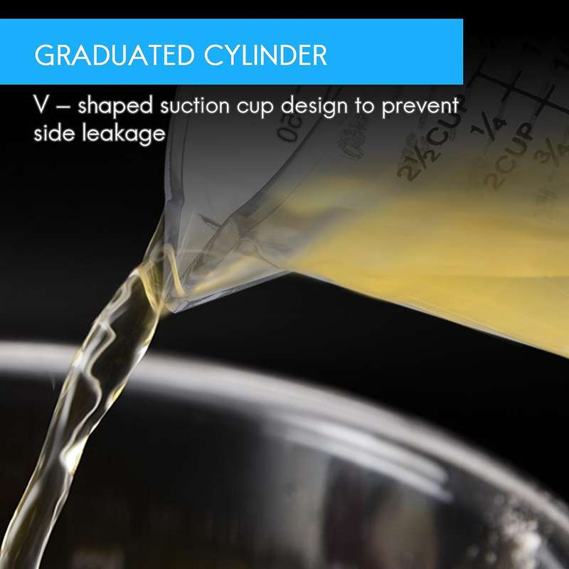Double-sided Graduated Plastic Measuring Cup with Graduated Measuring Cup Measuring Cylinder 600ml