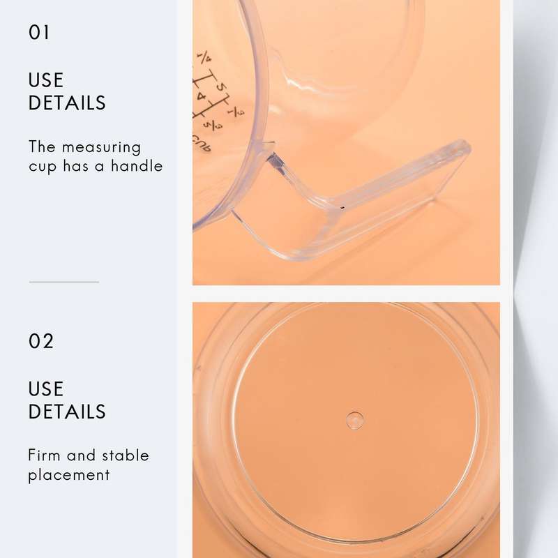Double-sided Graduated Plastic Measuring Cup with Graduated Measuring Cup Measuring Cylinder 600ml