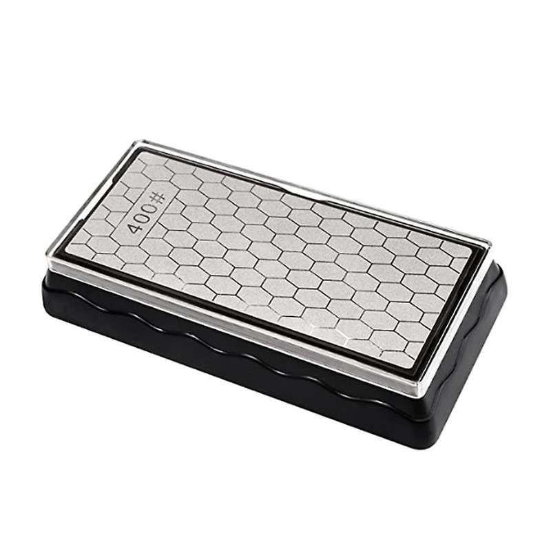 Double-sided Diamond Sharpening Stone,whetstone Surface Plate with Non-slip Base(400/1000 Grit)