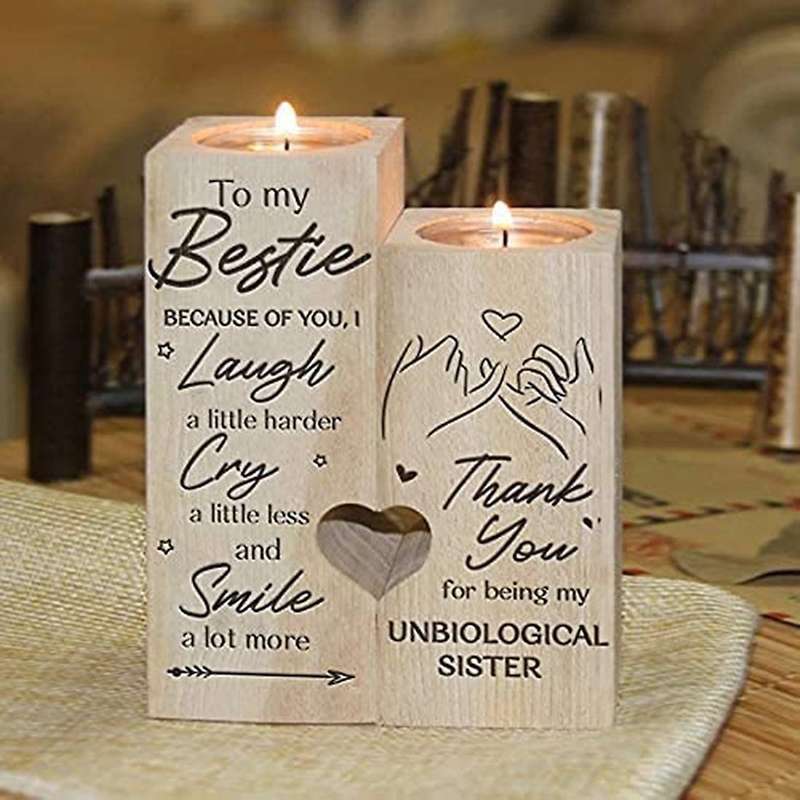 Double-sided Printed Candle Holder- Candle Birthday Gift Christmas Gift For