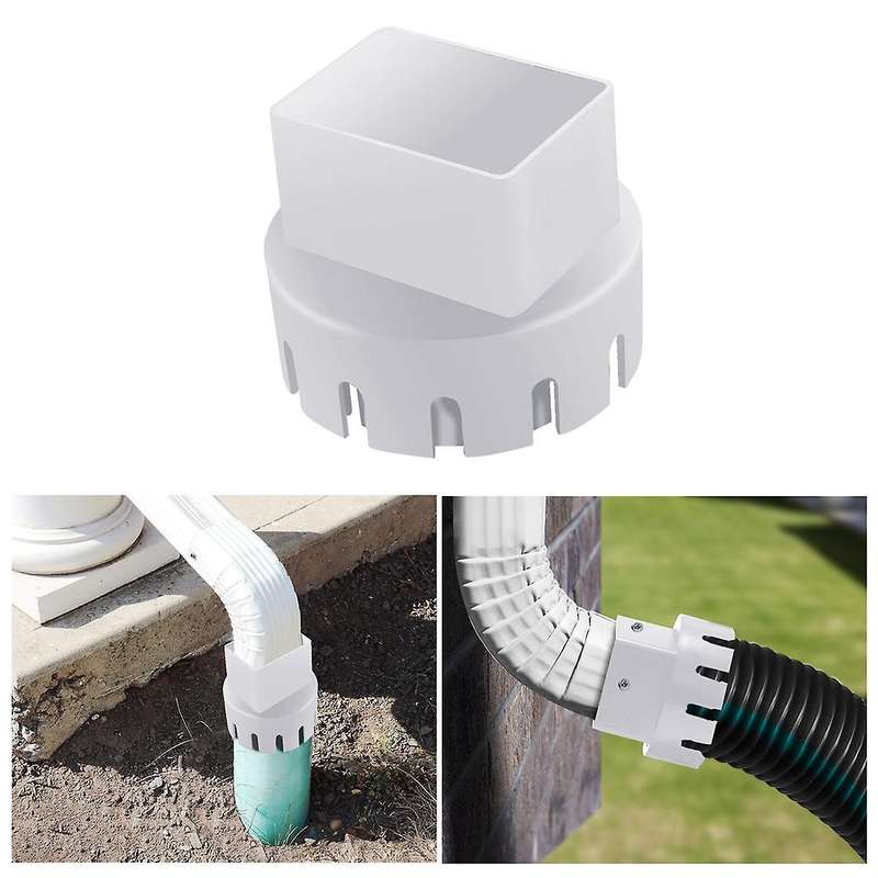 Downspout Adaptor to Drain Pipe, Roof Rain Gutter Downspout Extensions Universal, Downspout Extender