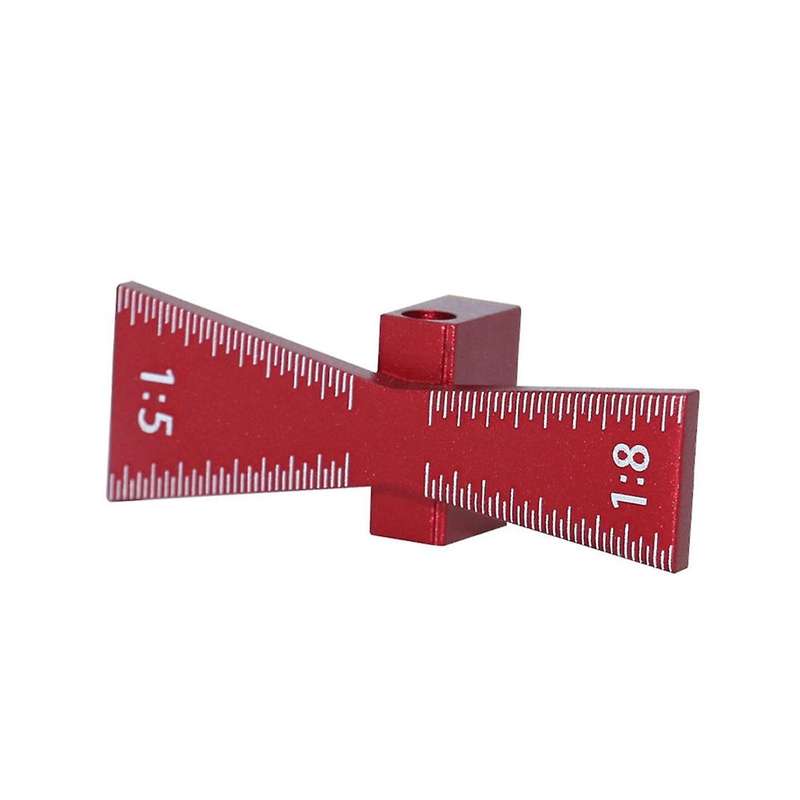 Dovetail Joint Aluminum Alloy Marking Template 1: 5 1: 8 Wooden Hinge Gauge with Hinge Gauge Guide