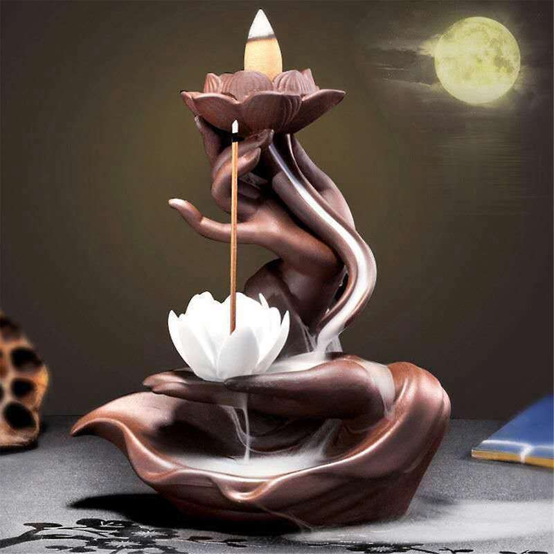 D-purple Sand Backflow Incense Stove, Buddhist Hand Home Fragrance Stove Incense Insert Plate Access