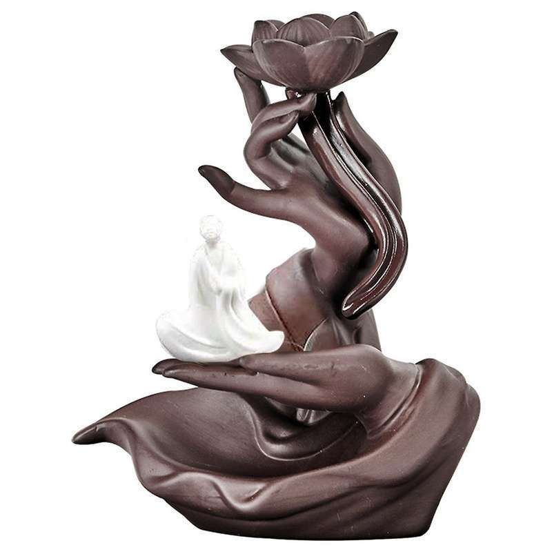 D-purple Sand Backflow Incense Stove, Buddhist Hand Home Fragrance Stove Incense Insert Plate Access