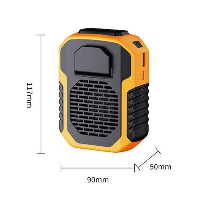 Dq215 6000ma Outdoor Waist Hanging Fan Mini Portable Usb Charging Treasure Strong Leafless Hanging