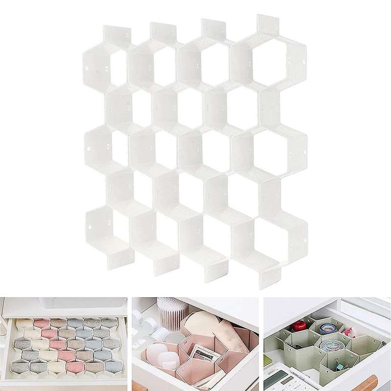 Drawer Divider Organizer, Adjustable Honeycomb Partition Cabinet Clapboard Storage for Underwear, So