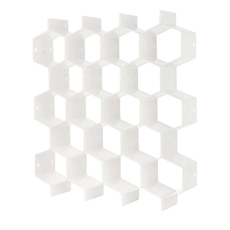 Drawer Divider Organizer, Adjustable Honeycomb Partition Cabinet Clapboard Storage for Underwear, So