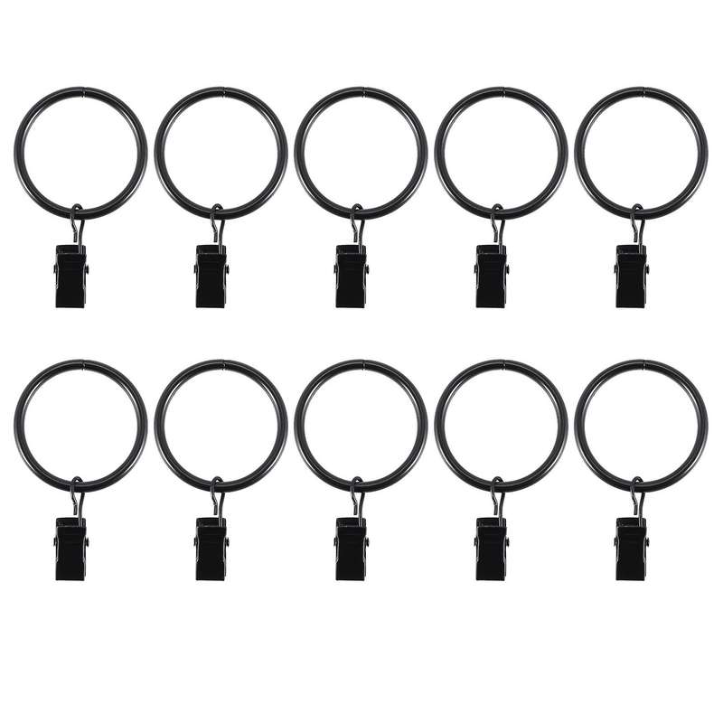 Drapery Rings with Clips Curtain Rod Clips,Curtain Rings with Clips Decorative Drapery,Rings with C