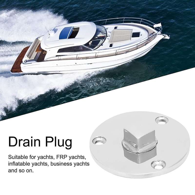 Drain Plugs 2Pack Heavy Duty 316 Stainless Steel Boat Marine Drain Plug Kit for Bilge Drainage Remov