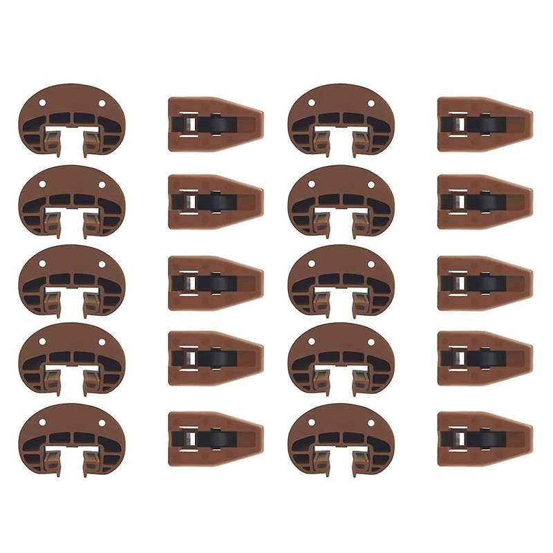 Drawer Slides Guides Plastic 10Pairs with Roller Undermount Drawer Slides Stopper for Dresser Drawer