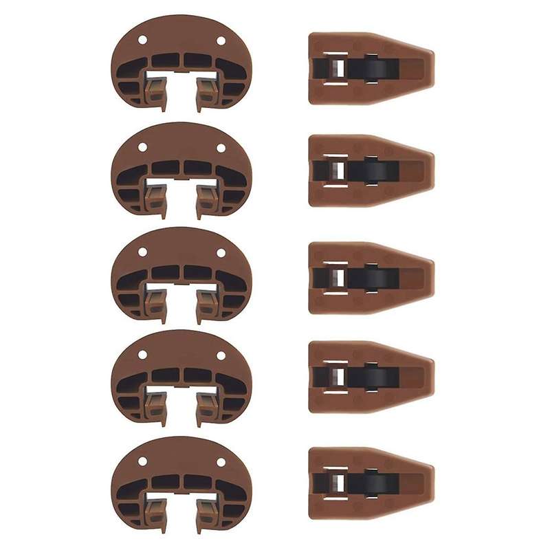 Drawer Slides Guides Plastic 5Pairs with Roller Undermount Drawer Slides Stopper for Dresser Drawer