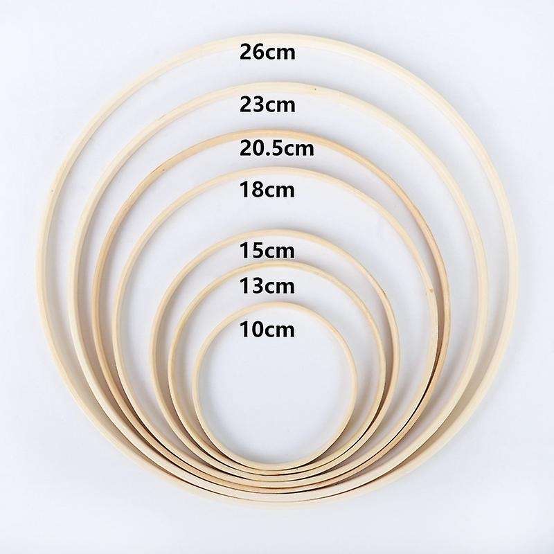 Dream Bamboo Rings,Wooden Circle Round Catcher DIY Hoop Compatible Flower Wreath House Garden Plant
