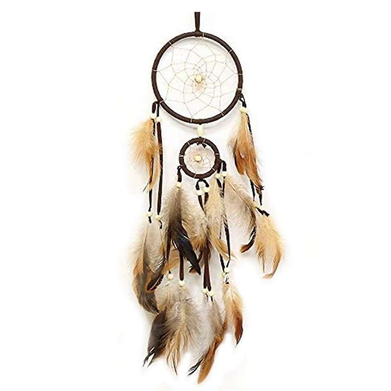 Dream Catcher Brown Decorative Dream Catcher Living Room Dream Catcher for Wall Hanging, Decoration,