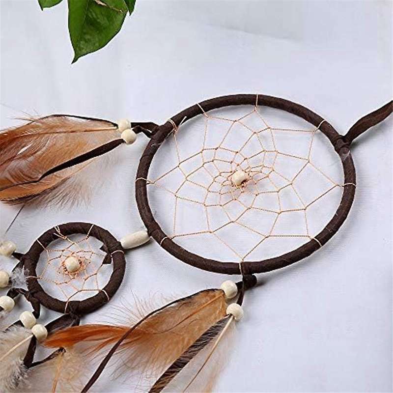 Dream Catcher Brown Decorative Dream Catcher Living Room Dream Catcher for Wall Hanging, Decoration,
