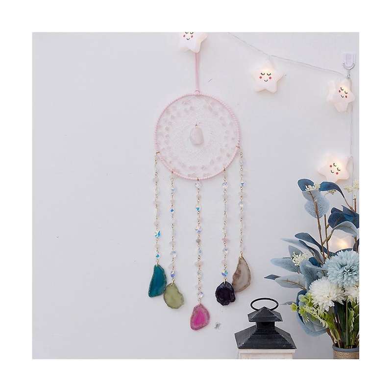 Dream Catcher Natural 7 Chakra Color Gemstone Garden Living Room Decoration Wind Chime Wall Decor
