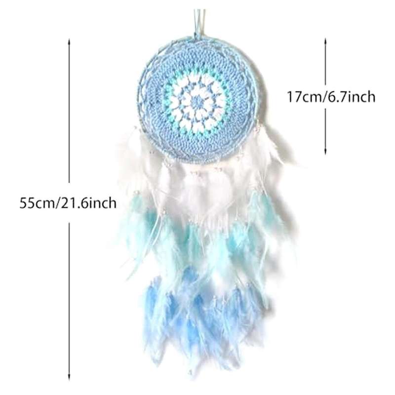 Dream Catcher Blue Dream Catcher for Bedroom Handmade Dreamcatcher Ornaments for Bedroom Wall Hangin