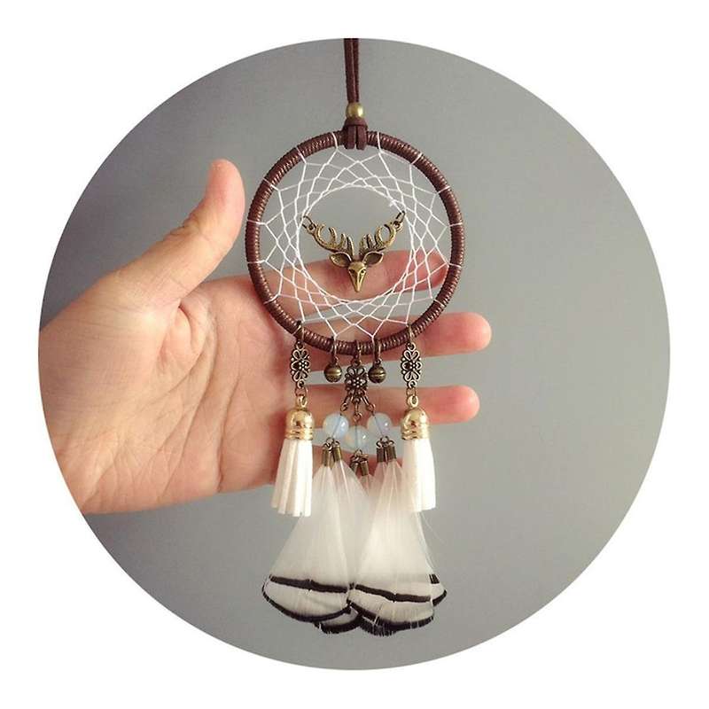 Dream Catcher Feather Car Mirror Hanging Accessories Rear View Mirror Accessories for Aesthetic Deco