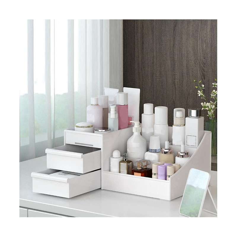 Drawer Type Makeup Storage Box Dormitory Finishing Plastic Shelf Cosmetic Skin Care Dressing Table D