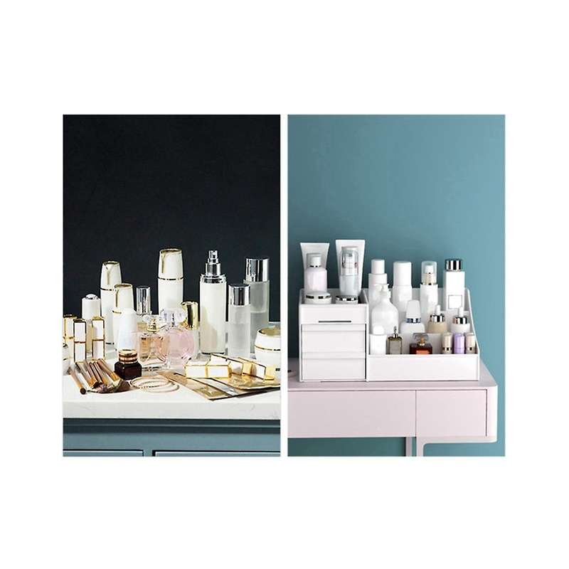 Drawer Type Makeup Storage Box Dormitory Finishing Plastic Shelf Cosmetic Skin Care Dressing Table D