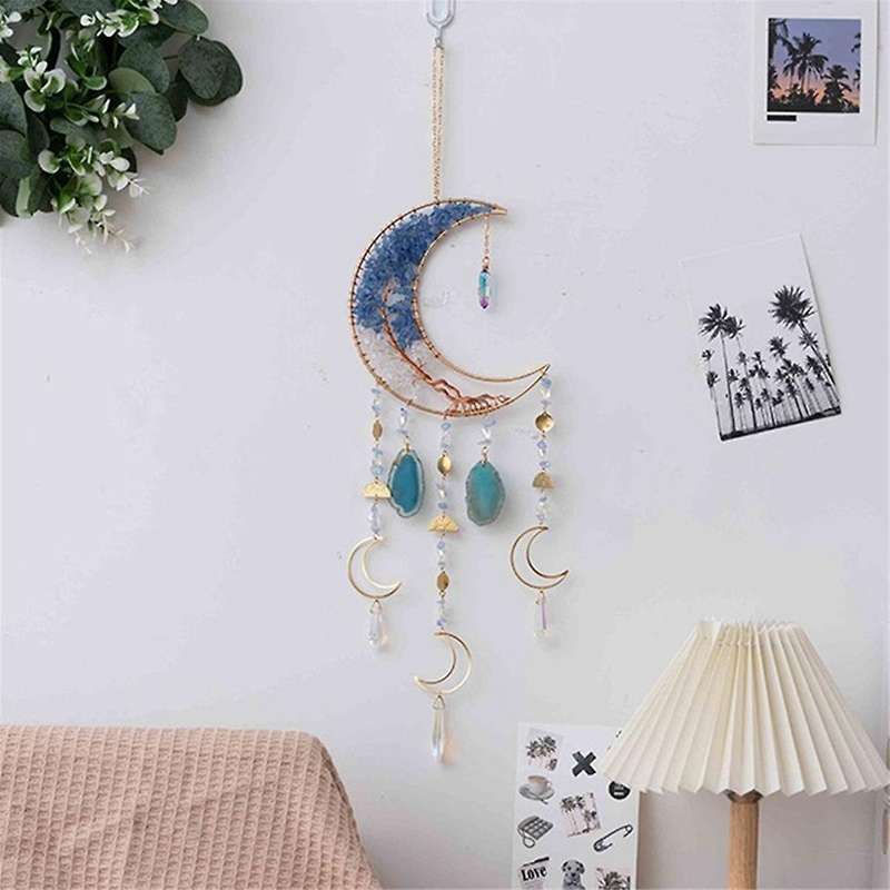 Dream Catcher Of Life Dream Catcher with Crystal Stone Handmade Dreamcatcher Wall Decor