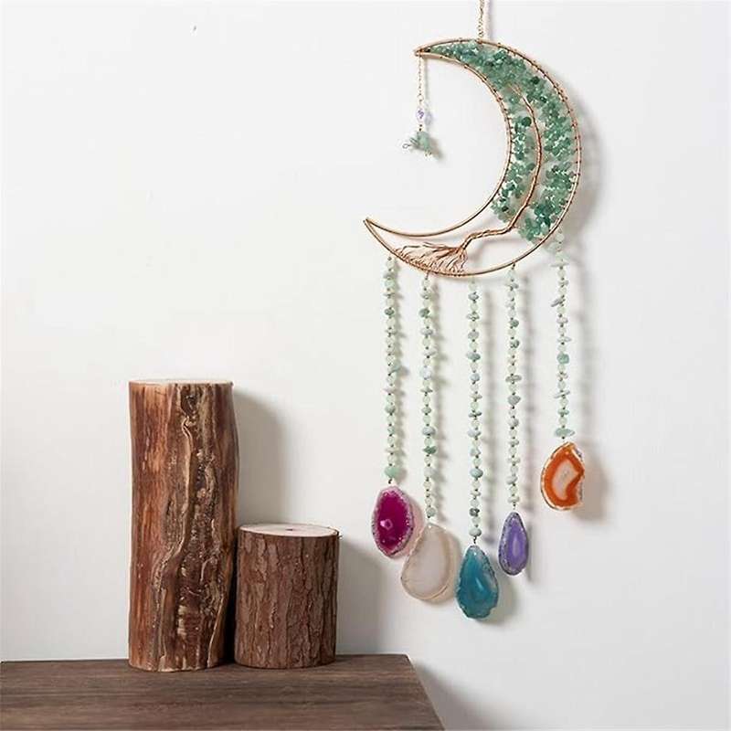 Dream Catchers with Crystal Tree Gemstone Dream Catchers Natural Gem Wall Hangings Room Dreamcatcher