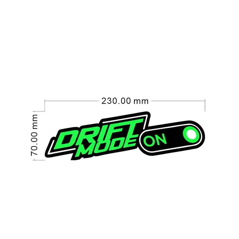 Drift Mode On Drive Safe Glow Panel Light Emitting Window Racing Car Sticker Windshield Decorative L