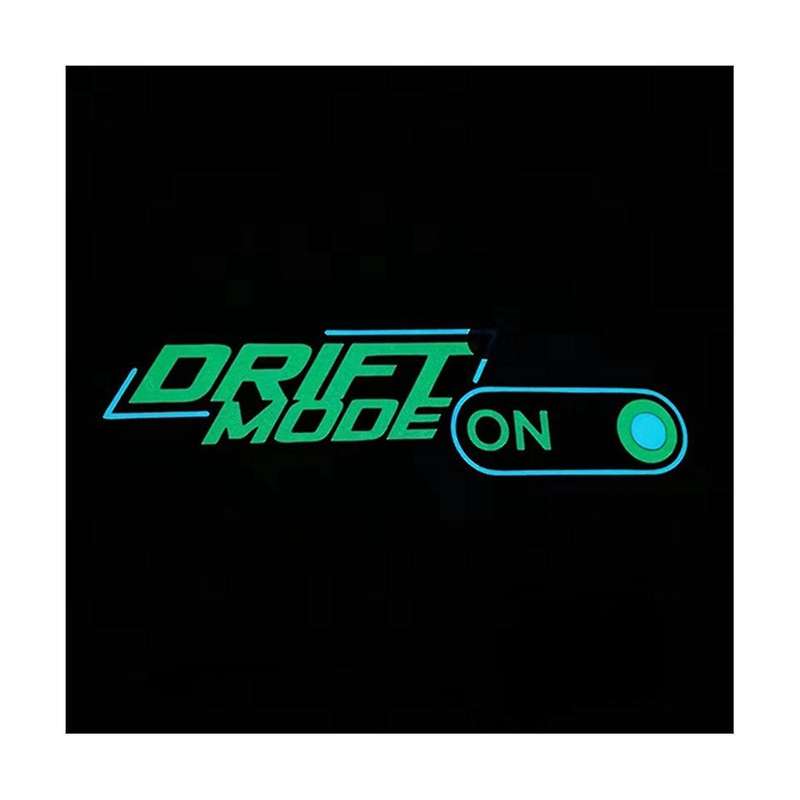 Drift Mode On Drive Safe Glow Panel Light Emitting Window Racing Car Sticker Windshield Decorative L