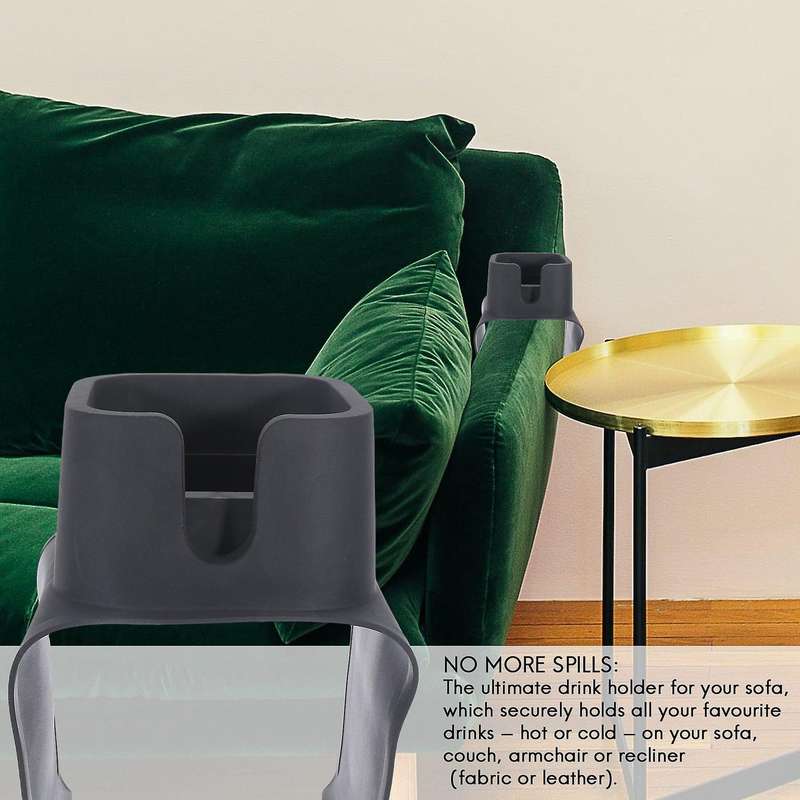 Drink Holder for Wine Glasses/tumblers/cups/cans On Couch Armrest,silicone Drink Holder for Sofa,bl