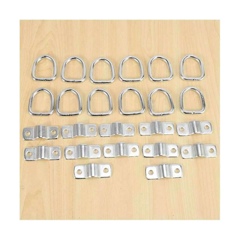 D-ring Tie Downs 1/4 Inch Anchor Lashing Ring for Loads On Trucks Heavy Duty Tie Down Ring with Mou