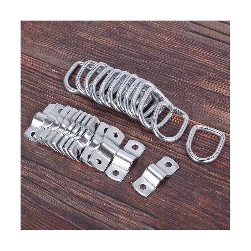 D-ring Tie Downs 1/4 Inch Anchor Lashing Ring for Loads On Trucks Heavy Duty Tie Down Ring with Mou