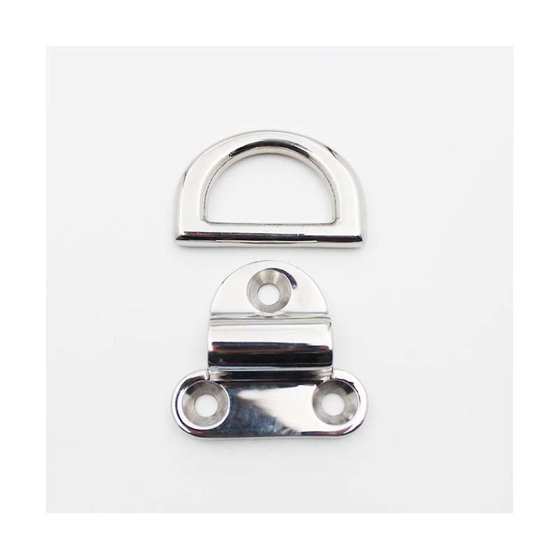 D-ring Deck Collapsible Pad Eye Tiedown Cleats for Yacht Motorboat Truck Mirror Polished Ship Parts