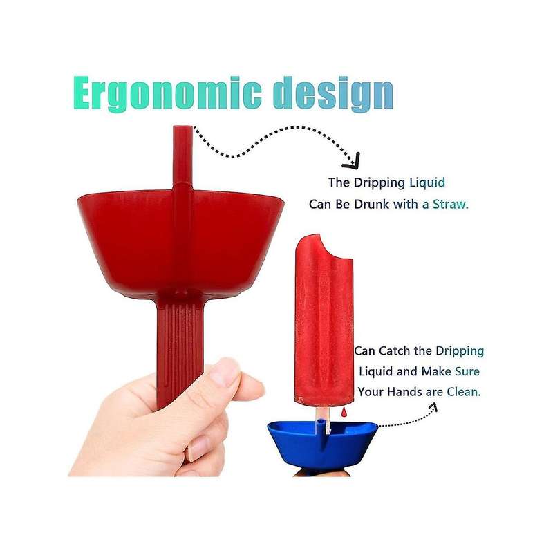 Drip Free Popsicle Holder,set Of 4 Reusable Popcical Holder,mess Free Freeze Treats Holder with Str