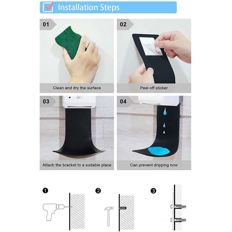 Drip Tray Compatible Automatic Soap Dispenser, Wall Mount and Dispenser, Prevent Dripping and Sprayi