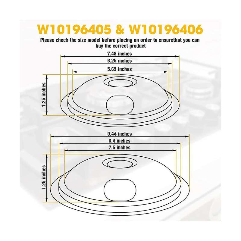 Drip Pan Kit,universal Chrome Burner Drip Bowls Replacement for Kitchen Aid Range W10278125 W101964