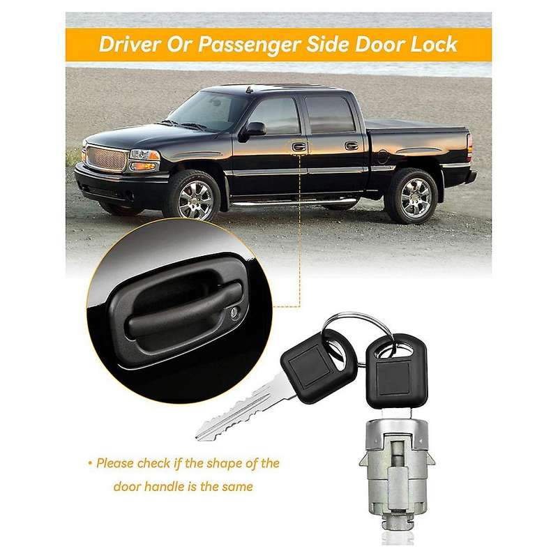 Driver and Passenger Door Locks with Key 15298924, for Escalade/ Silverado Tahoe