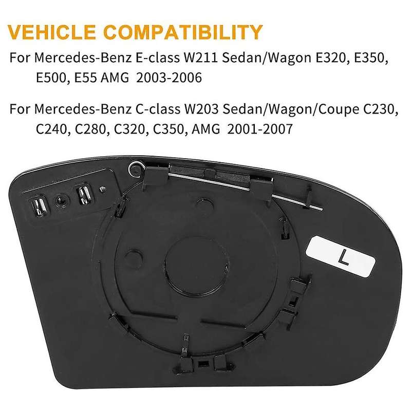 Driver Left Side Rear View Heated Mirror Glass for - E-Class W211 2002-2008 W203 00-2004 2038100121