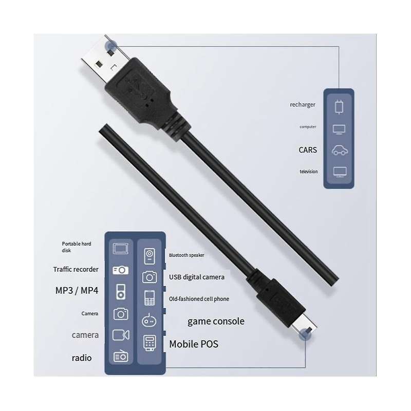 Driving Recorder Cable Mini 5v 2000ma Car Supplies Charging Cable 3.5m Gps Navigator Adapter Power