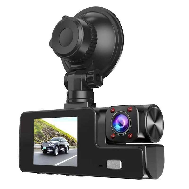 Driving Recorder HD 1080P 2 Inches Screen 3 Way with Wifi 3 Lens Parking Monitoring with Night Visi