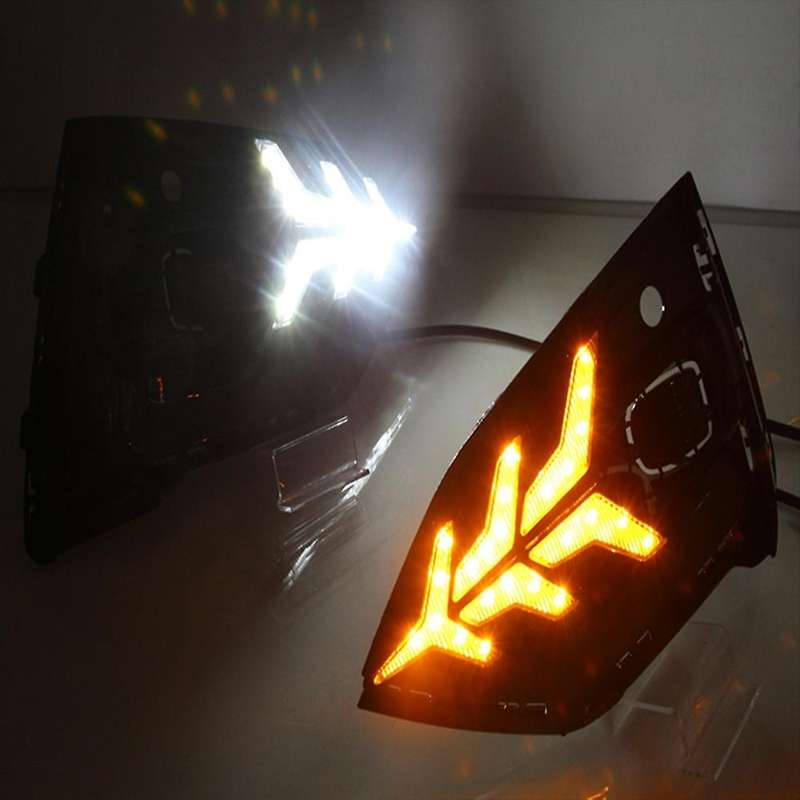 DRL Lamp for Focus ST-Line 2019 LED Daytime Running Light Daylight with Turn Signal Fog Lamp